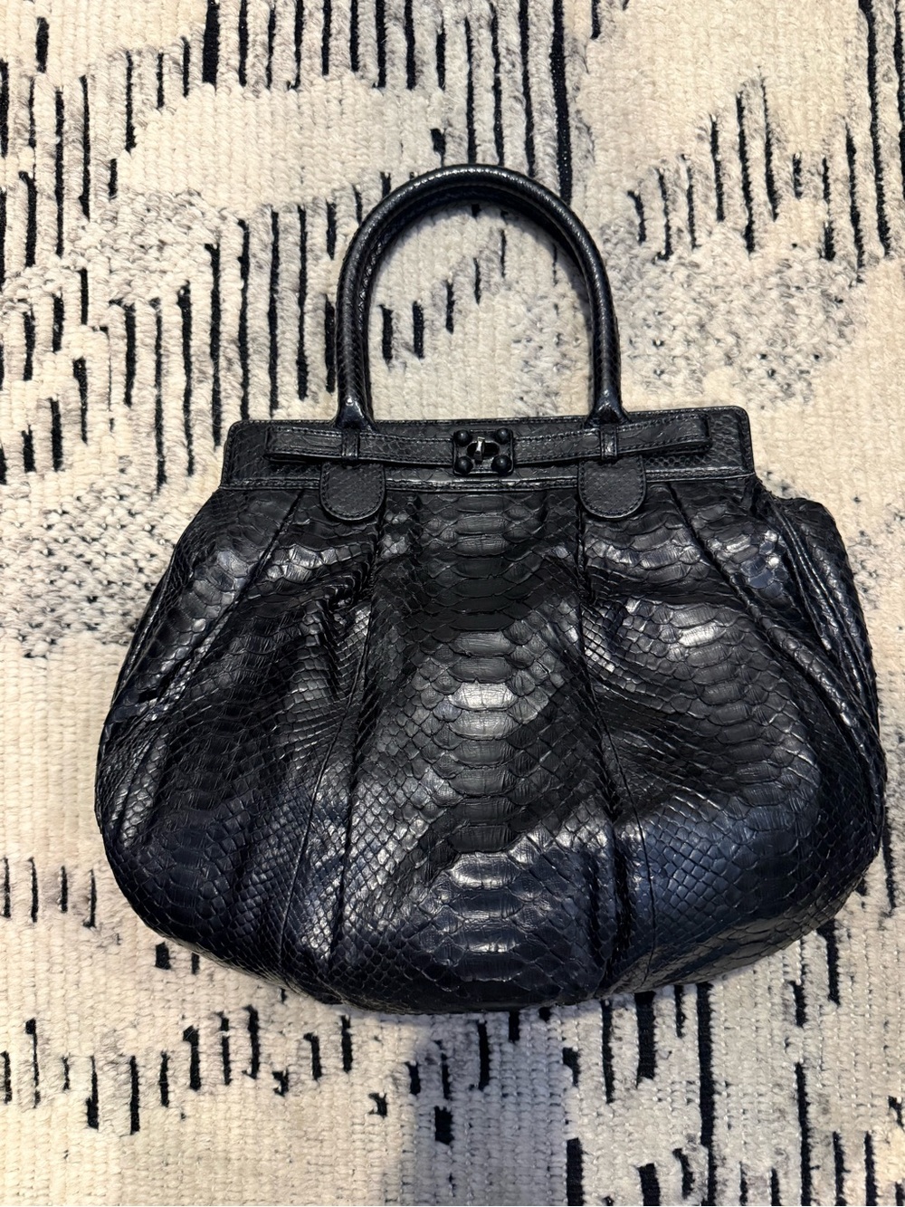 Zagliani Python Top-Handle Tote - Women Bags